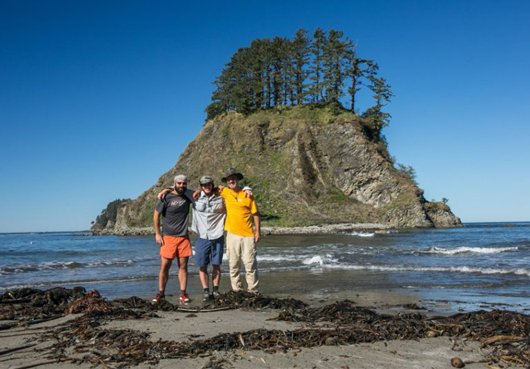 Thru-hikers at Cape Alava by Alex Maier